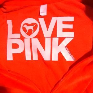 Size Large VS pink velour hoodie